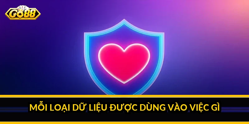 Mỗi loại dữ liệu được dùng vào việc gì